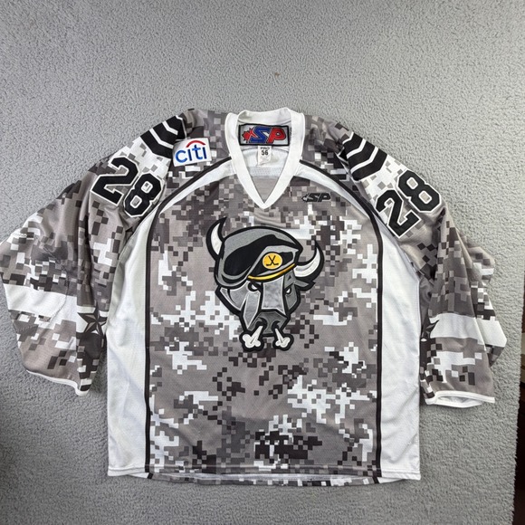 San Antonio Rampage AHL Hockey Military Appreciation Jersey Fight Strap Mens 56